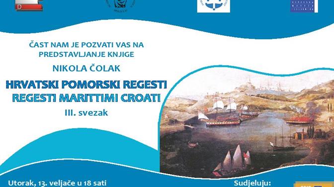 Hrvatski pomorski regesti - predstavljanje knjige