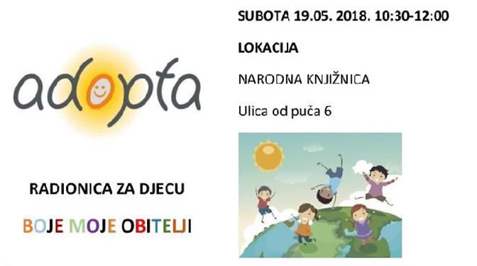 Boje moje obitelji - radionica za djecu