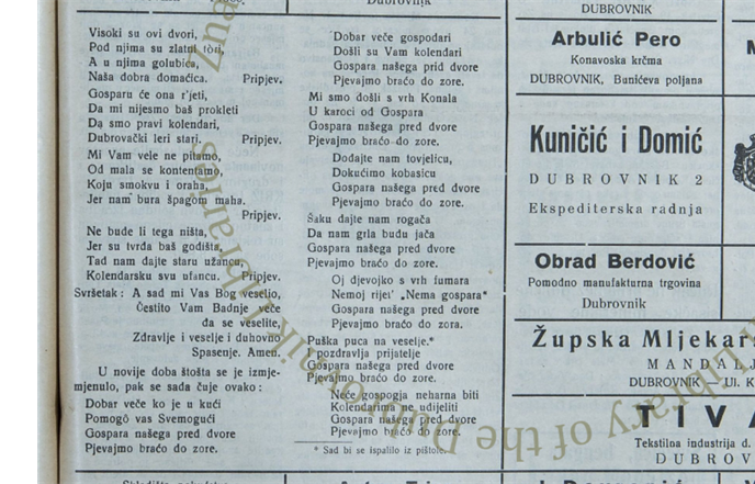 OPASKA DJECI, ALI I RODITELJIMA, U VEZI S KOLENDAVANJEM IZ 1935.
