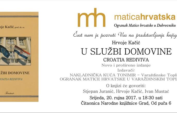 Predstavljanje knjige Hrvoja Kačića