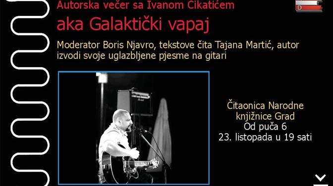 Autorska večer Ivana Cikatića