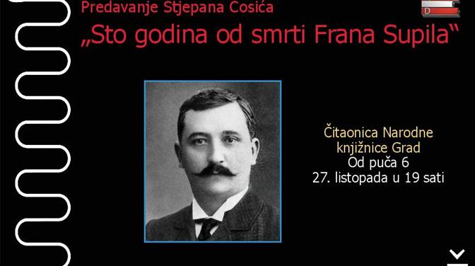Predavanje u čast Frana Supila