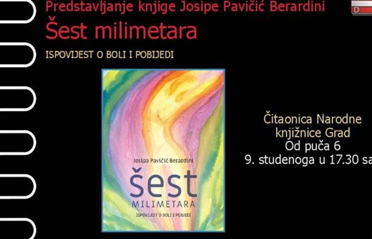 Šest milimetara - predstavljanje nove knjige Josipe Pavičić Berardini