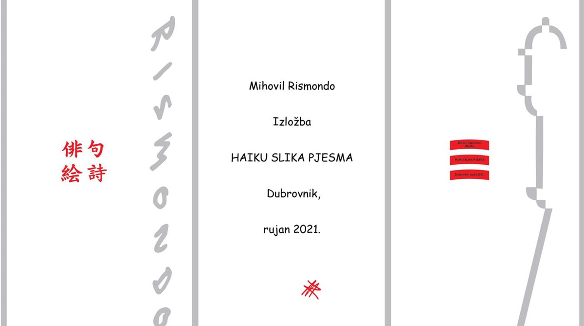 HAIKU SLIKA PJESMA Otvorenje izložbe Mihovila Rismonda