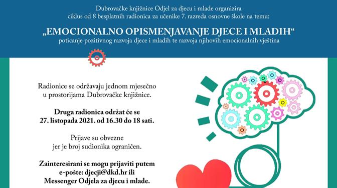 RADIONICE ZA SEDMAŠE: Emocionalno opismenjavanje djece i mladih