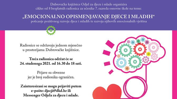RADIONICE ZA SEDMAŠE: Emocionalno opismenjavanje djece i mladih