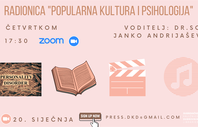 Kreće drugi ciklus radionica "Popularna kultura i psihologija"