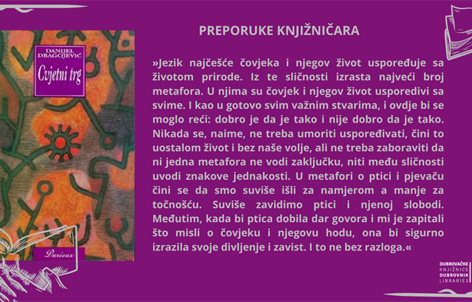 PREPORUKE KNJIŽNIČARA: Danijel Dragojević: "Cvjetni trg"