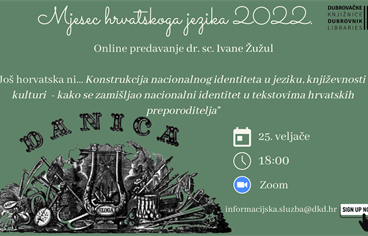 Mjesec hrvatskoga jezika:  Ivana Žužul održat će online predavanje
