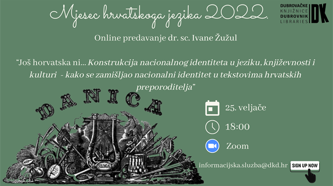 Mjesec hrvatskoga jezika:  Ivana Žužul održat će online predavanje