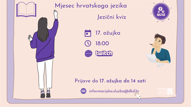 Online jezični kviz za kraj programa Mjeseca hrvatskoga jezika