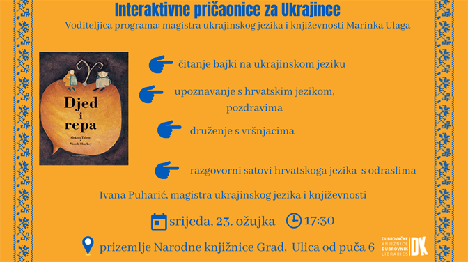 Kreću interaktivne pričaonice za Ukrajince