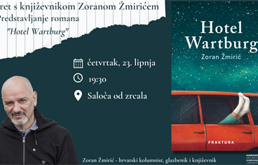 Predstavljanje romana "Hotel Wartburg" Zorana Žmirića u Saloči od zrcala