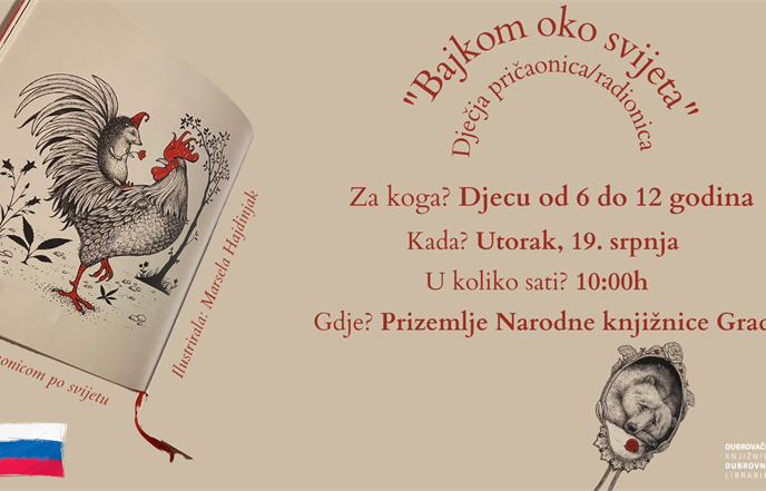 Dječja radionica "Bajkom oko svijeta" u Narodnoj knjižnici Grad