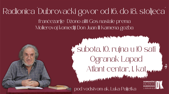 Kreću radionice Dubrovačkog govora od 16. do 18. stoljeća
