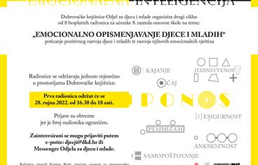 Započinje drugi ciklus radionice "Emocionalno opismenjavanje djece i mladih"