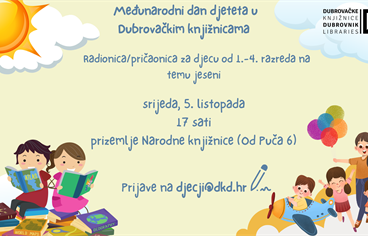 Međunarodni dan djeteta u knjižnici: pričaonica/radionica za djecu od 1.-4. razreda