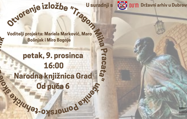 Otvorenje izložbe "Tragom Miha Pracata" učenika Pomorsko-tehničke škole Dubrovnik