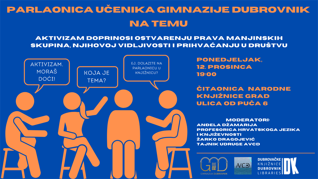 Parlaonica učenika Gimnazije Dubrovnik: Aktivizam doprinosi ostvarenju prava manjinskih skupina, njihovoj vidljivosti i prihvaćanju u društvu