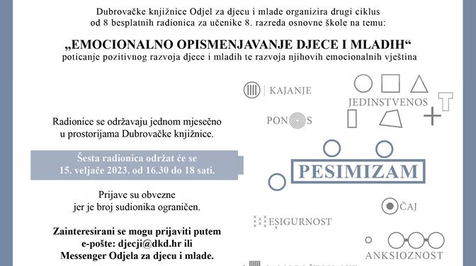 6. radionica "Emocionalno opismenjavanje djece i mladih"