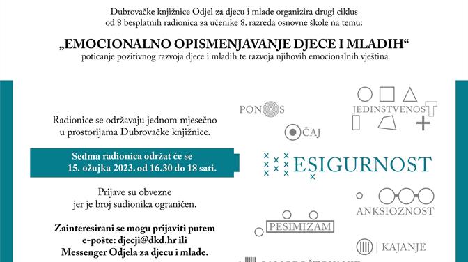 Sedma radionica "Emocionalno opismenjavanje djece i mladih"