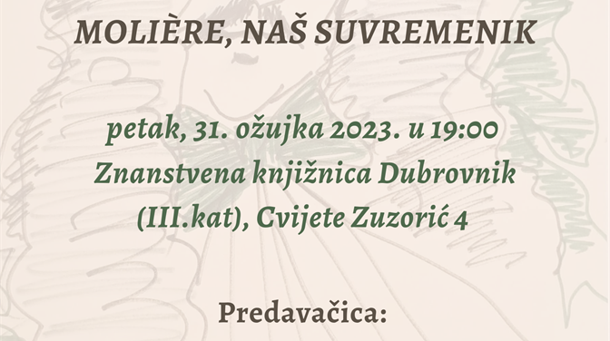 Predavanje "Molière, naš suvremenik"