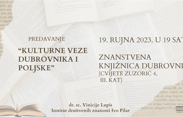Znanstveno predavanje na temu "Kulturne veze Dubrovnika i Poljske"