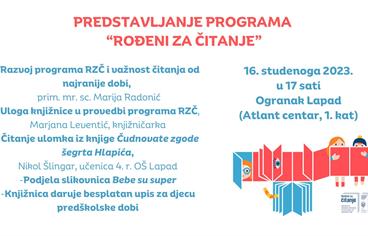 Predstavljanje Nacionalnog programa za čitanje djeci od najranije dobi „Rođeni za čitanje“