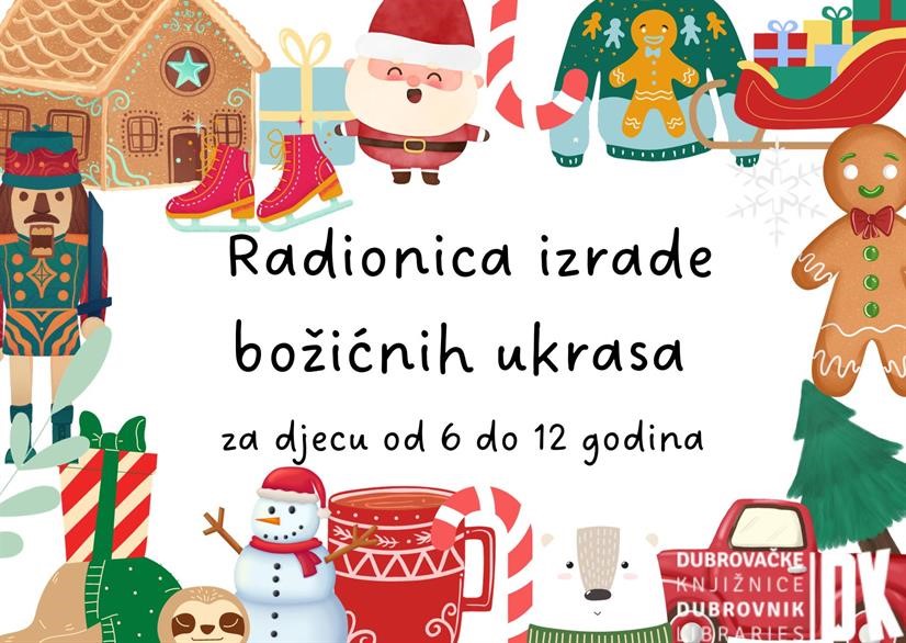 DJECO, UKRASITE KNJIŽNICU! Radionica izrade božićnih ukrasa na Dječjem odjelu