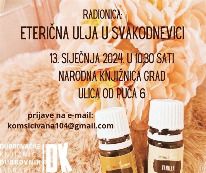 Radionica „Eterična ulja u svakodnevici“ s Ivanom Komšić