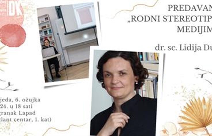 Predavanje dr. sc. Lidije Dujić: „Rodni stereotipi u medijima“