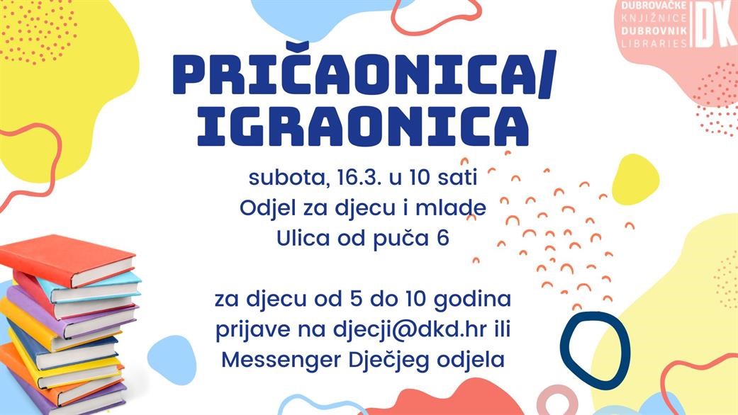 DJEČJI ODJEL Pričaonica/igraonica Alias i edukativne priče