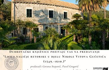 Predavanje u Znanstvenoj: Lice i naličje retorike u djelu Nikole Vitova Gučetića (1549.-1610.)