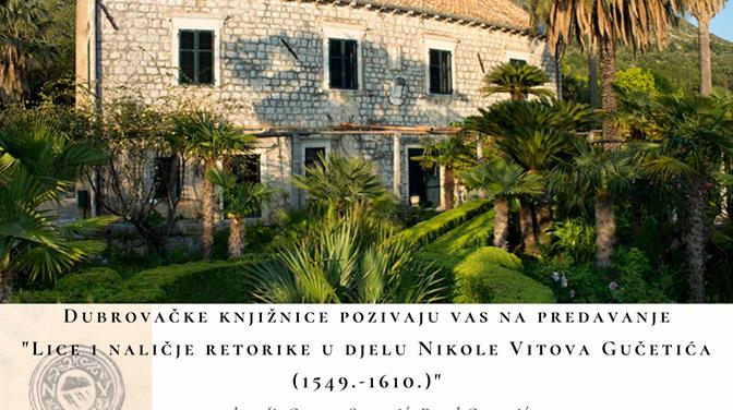 Predavanje u Znanstvenoj: Lice i naličje retorike u djelu Nikole Vitova Gučetića (1549.-1610.)