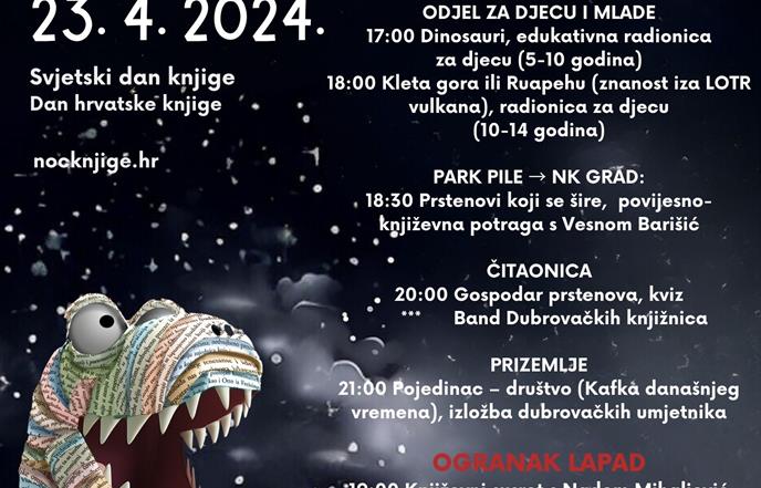 NOĆ KNJIGE 2024. U DUBROVAČKIM KNJIŽNICAMA