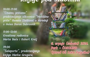 SUBOTA U ČOKOLINU Knjige pod stablima s Renatom Zlatković i Markom Gregurom