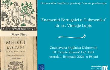 Predavanje Vinicija Lupisa o znamenitim Portugalcima u Dubrovniku