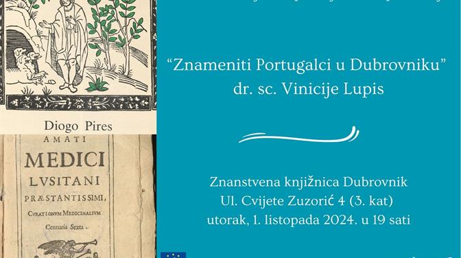 Predavanje Vinicija Lupisa o znamenitim Portugalcima u Dubrovniku