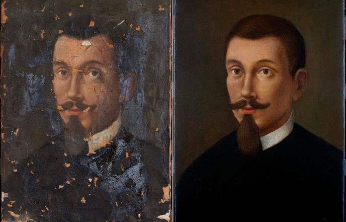 Restauratorski zahvat na portretu Marina Getaldića