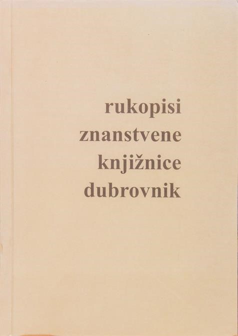 Manuscripts of the Dubrovnik Research Library