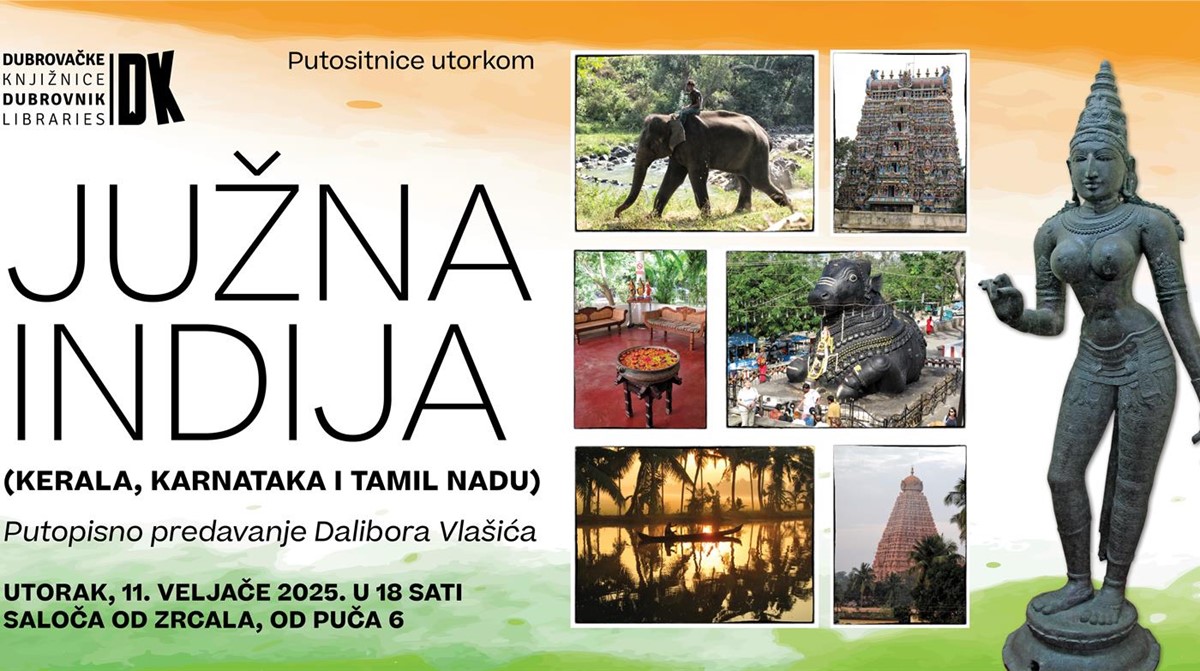PUTOSITNICE UTORKOM Predavanje Dalibora Vlašića o putovanju kroz tri države na jugu Indije