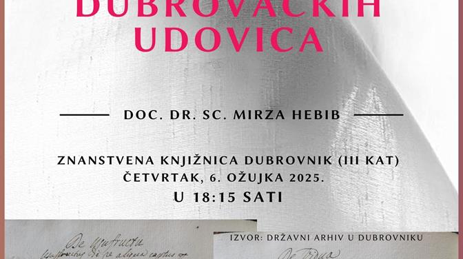 Mirza Hebib "Između zakona i običaja: pravni položaj dubrovačkih udovica"