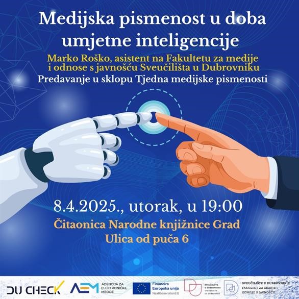 [Tjedan medijske pismenosti] Predavanje Marka Roška o umjetnoj inteligenciji