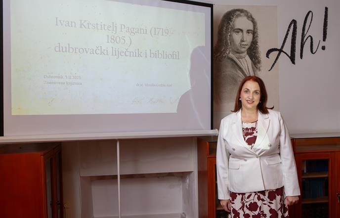 Monika Grdiša Asić održala predavanje o životu i djelovanju dubrovačkog liječnika i bibliofila Ivana Krstitelja Paganija