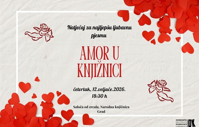 "Amor u knjižnici" – večer ljubavne poezije mladih uoči Valentinova