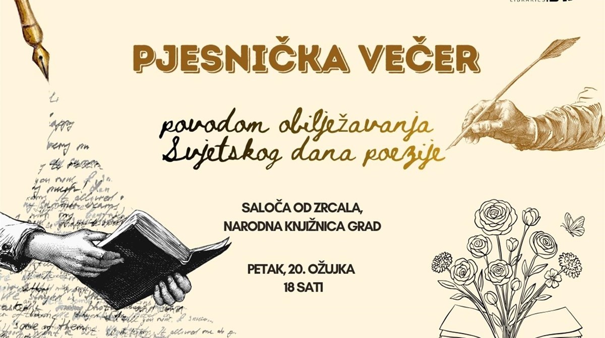 Pjesnička večer u Dubrovačkim knjižnicama uoči Svjetskog dana poezije