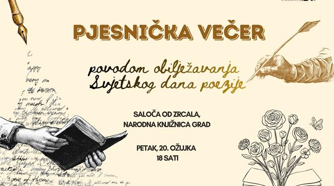 Pjesnička večer u Dubrovačkim knjižnicama uoči Svjetskog dana poezije