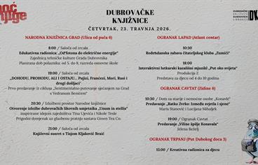 Noć knjige u Dubrovačkim knjižnicama