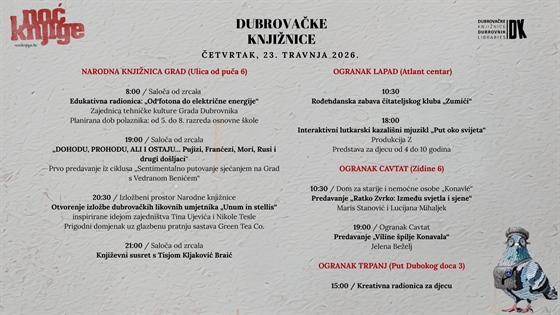 Noć knjige u Dubrovačkim knjižnicama