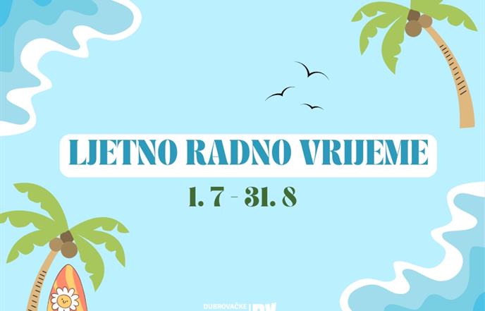 Od 1. srpnja ljetno radno vrijeme Dubrovačkih knjižnica